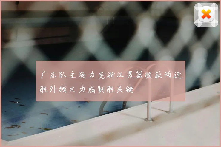 广东队主场力克浙江男篮收获两连胜外线火力成制胜关键